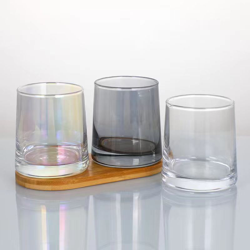 Pockmark hammared finish liquor bottles
